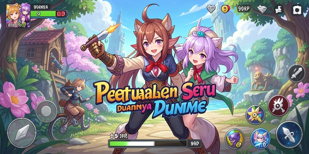 Screenshot gameplay 99RP menampilkan pertarungan seru di dunia anime.