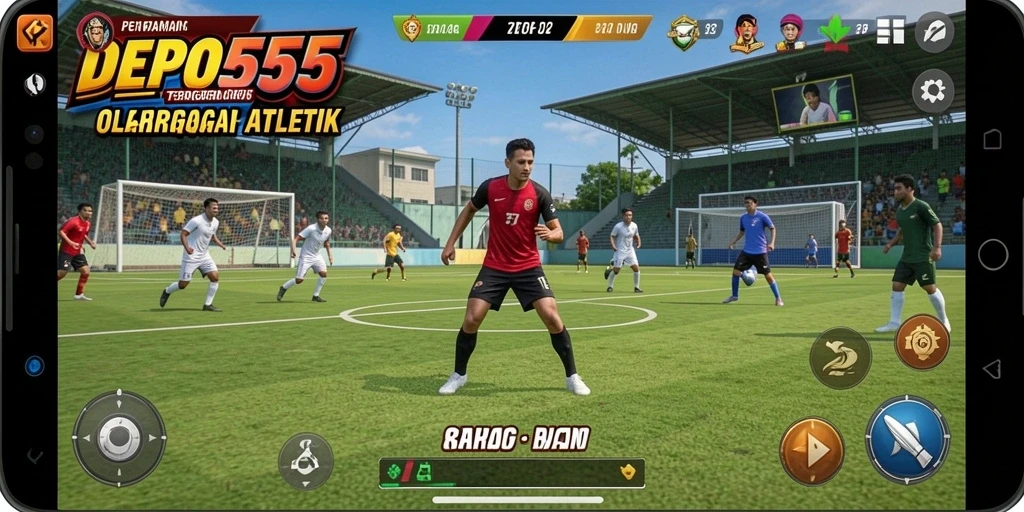 Tampilan gameplay seru DEPO555 dalam pertandingan olahraga.