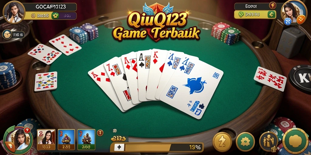 Tampilan screenshot GOCAP123 yang menunjukkan aksi seru permainan QiuQiu.