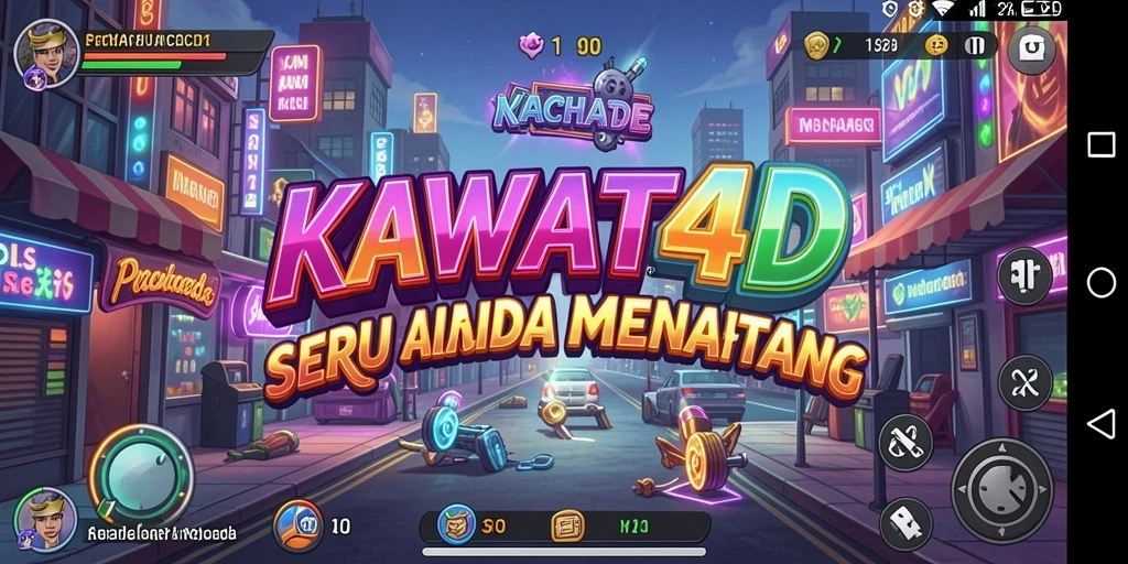 Screenshot gameplay KAWAT4D menampilkan aksi seru dalam permainan Arcade.