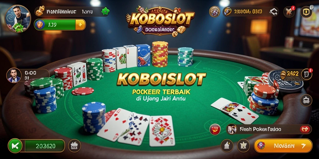Tangkapan layar KOBOISLOT menunjukkan momen seru dalam permainan Poker.