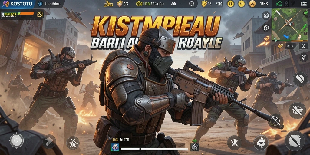 Gameplay Battle Royale KOSTOTO yang seru dan menegangkan.