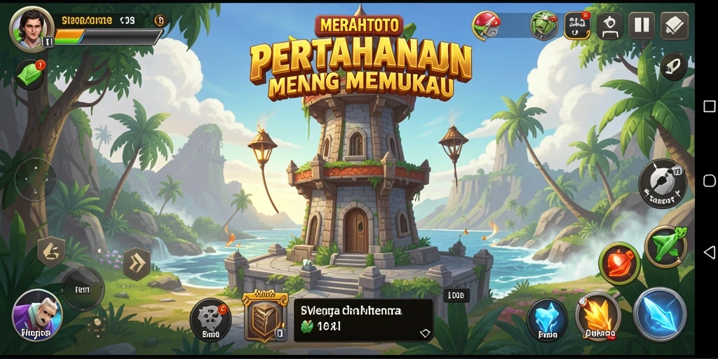 Tampilan gameplay <strong>MERAHTOTO</strong> yang menarik dalam genre Tower Defense.