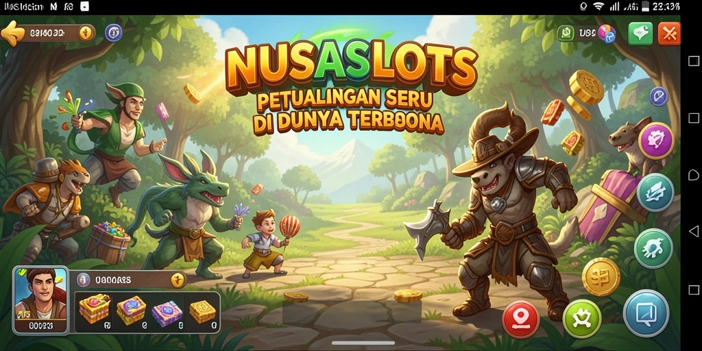 Tampilan gameplay seru NUSASLOTS di dunia terbuka.