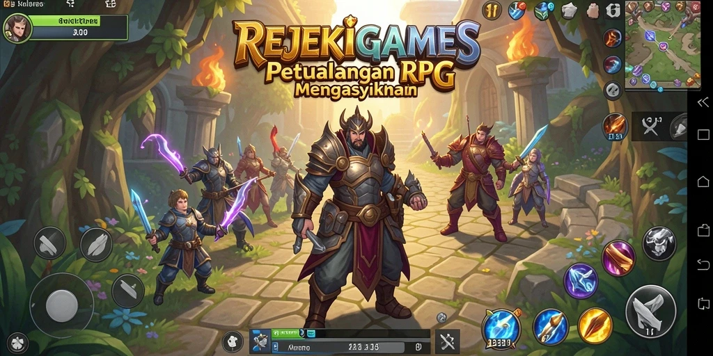 Tampilan gameplay seru dalam REJEKIGAMES yang penuh strategi.