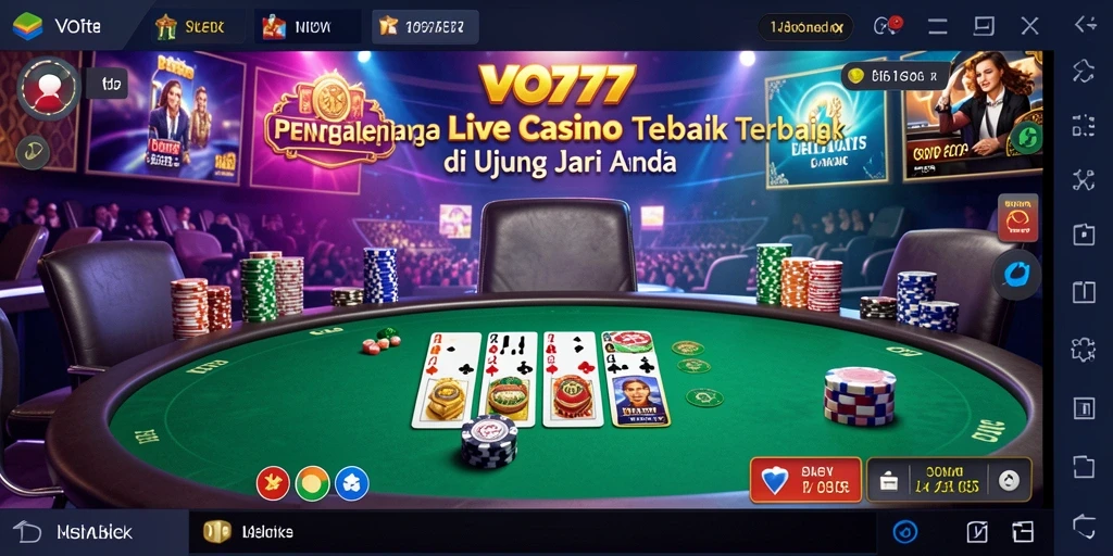 Tampilan gameplay Live Casino yang menarik dan interaktif di VO777.